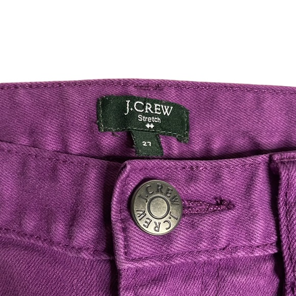 J. Crew Women's Purple Mid-Rise Toothpick Denim Jeans - Picture 4 of 6